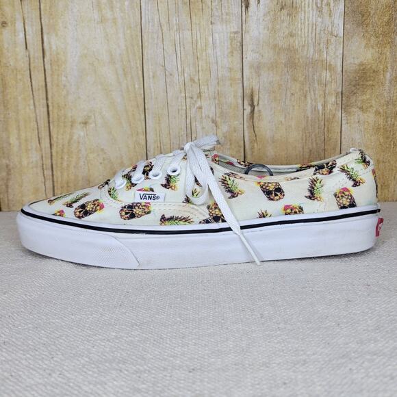 VANS Drained & Confused Aloha Pineapple Skull Low Sneakers Unisex M 7.5/ W 9 - Picture 3 of 14